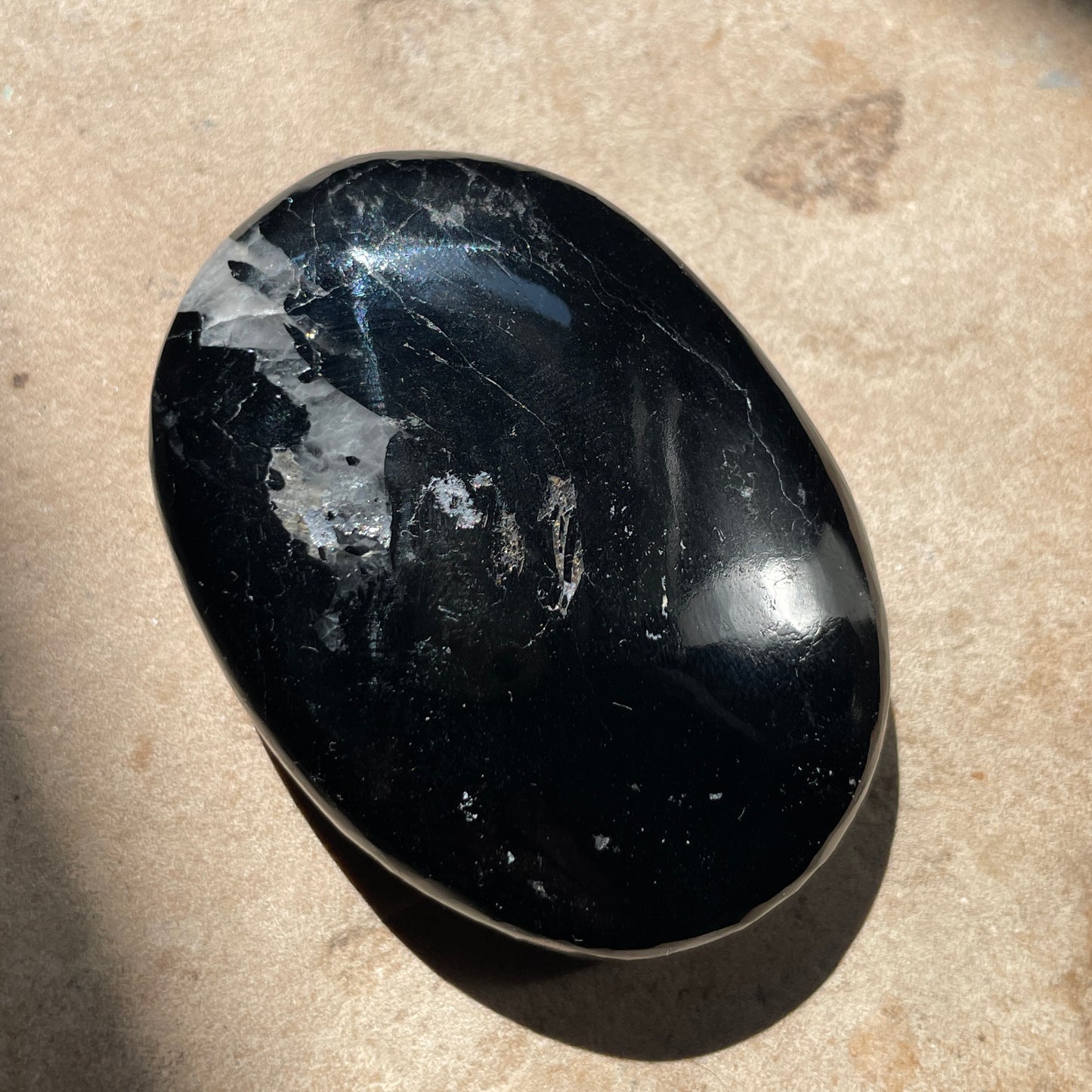 Black Tourmaline Palm stone 5.5cm