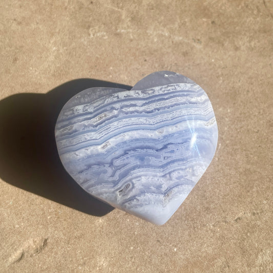 Blue Lace Agate heart 5CM