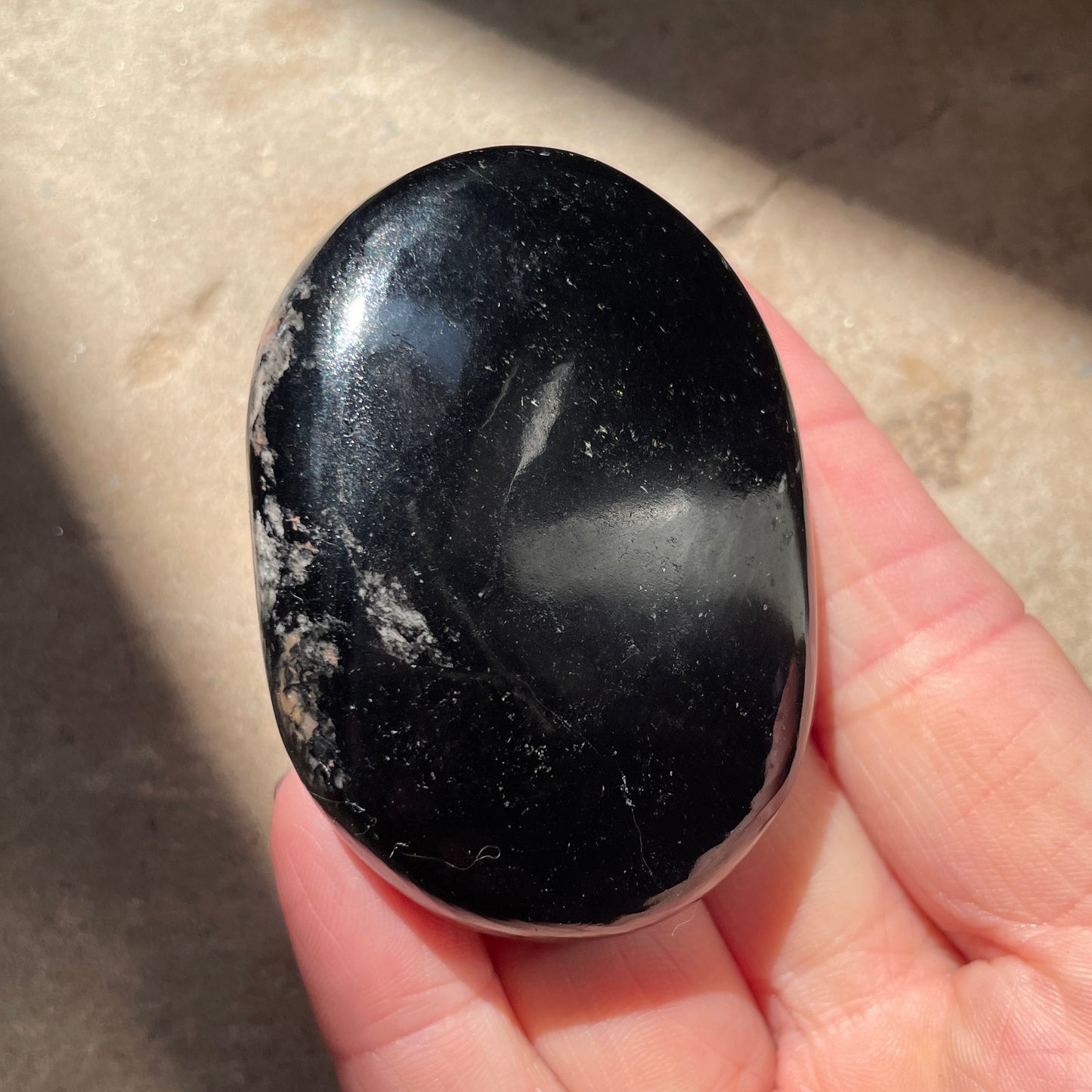 Black Tourmaline Palm stone 5.5CM