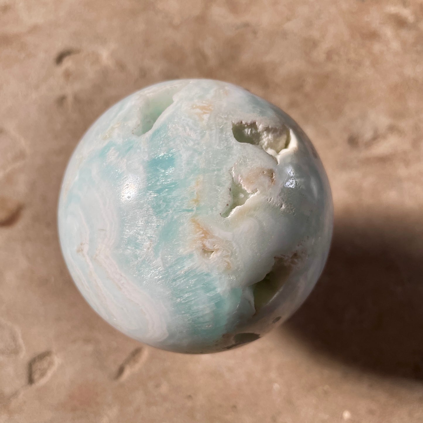 Caribbean Calcite Sphere 6CM