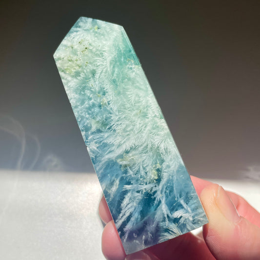 Rainbow Fluorite Feather Tower 8CM