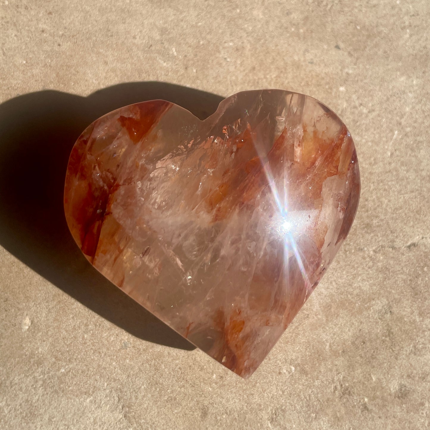 Fire Quartz Heart 5.5CM