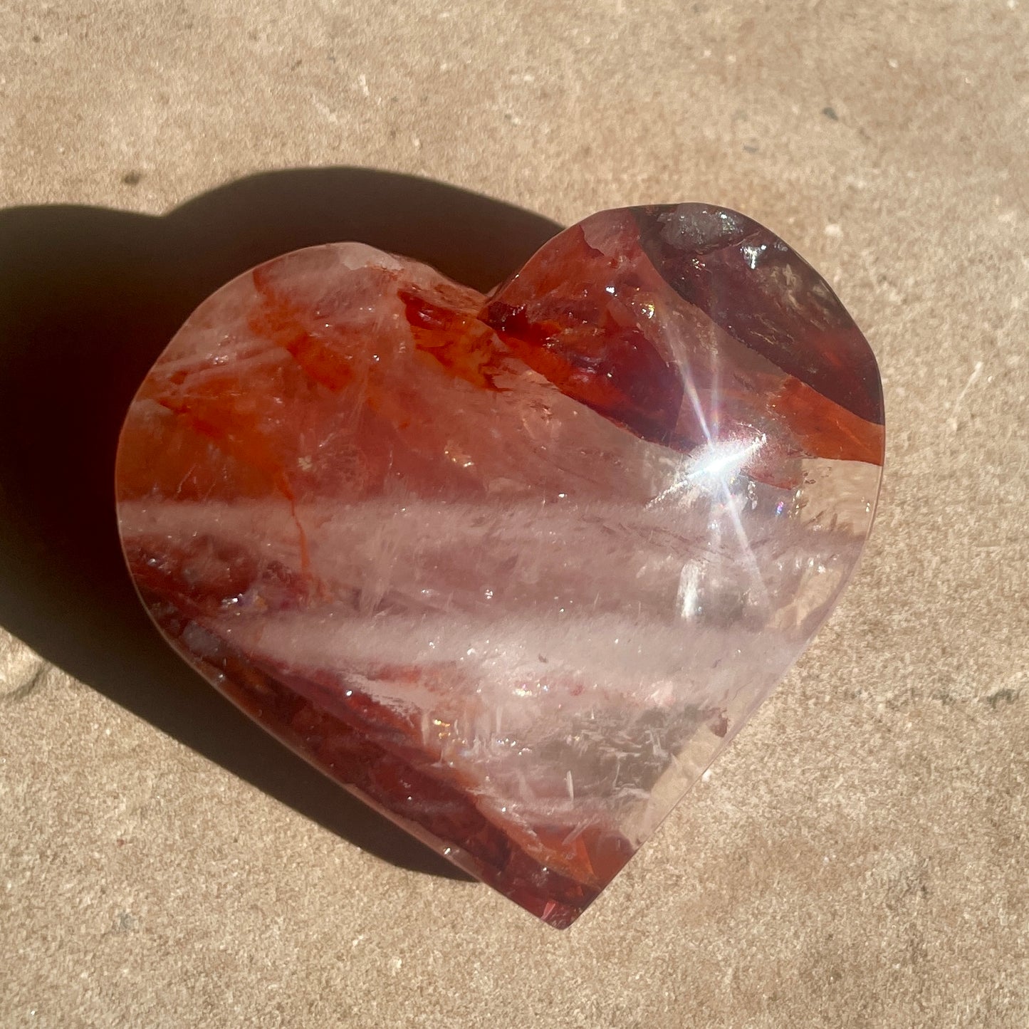 Fire Quartz Heart 5CM