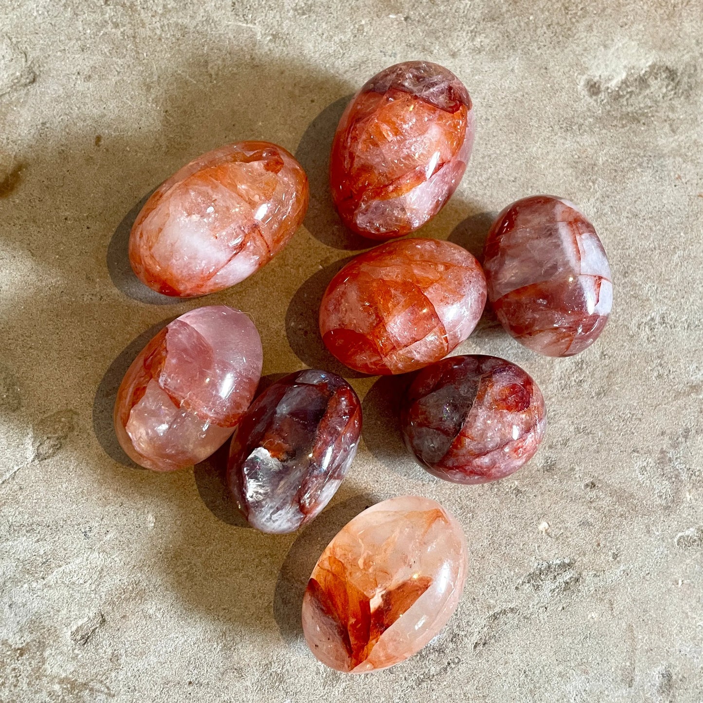 Fire Quartz tumbles LG