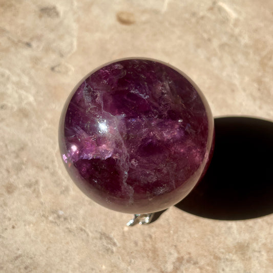 Purple Fluorite Sphere 6CM