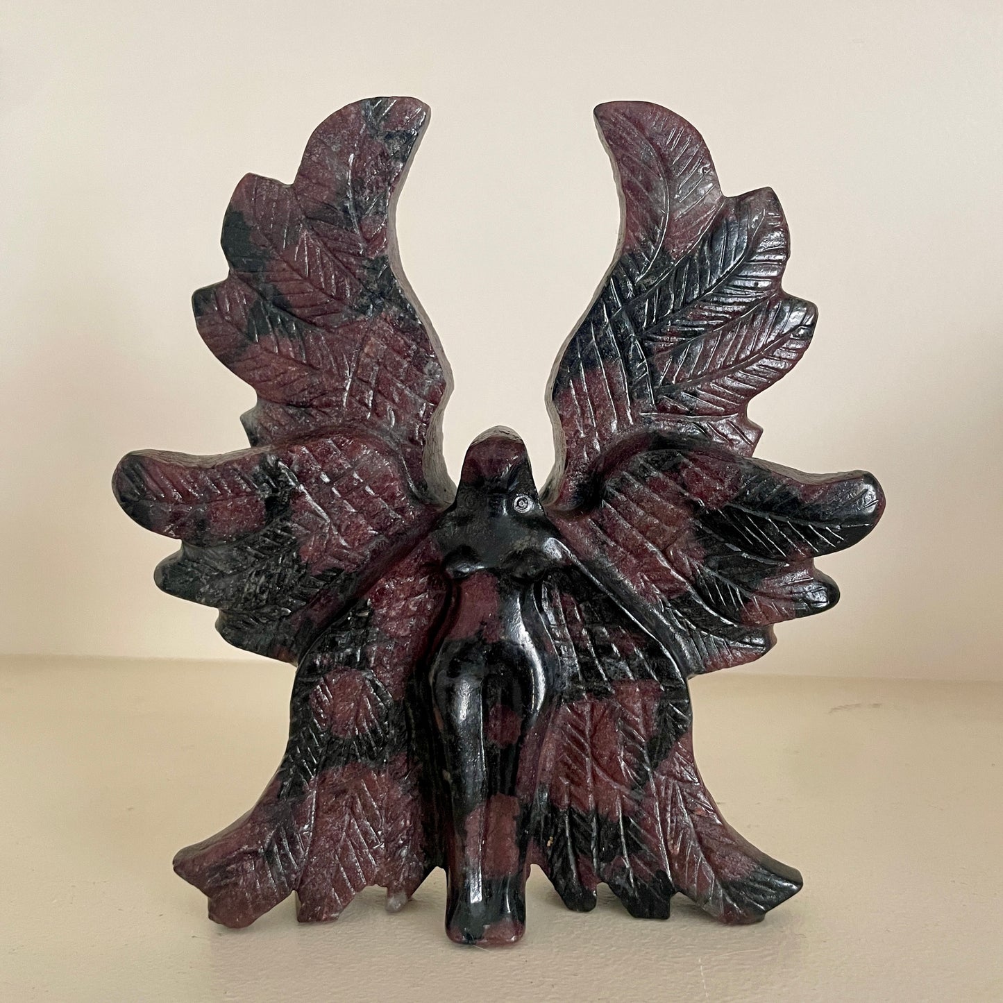 Garnet Goddess Carving 12CM