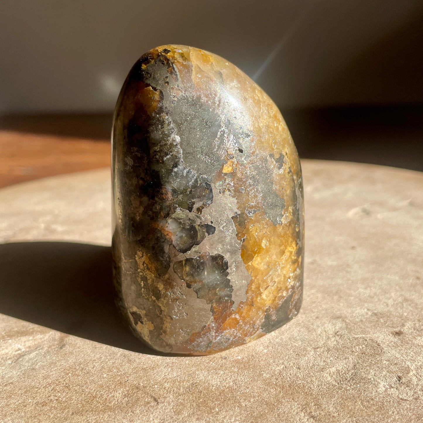 Lions Gate Quartz Freeform | Golden Healer, Pyrite & Hematite