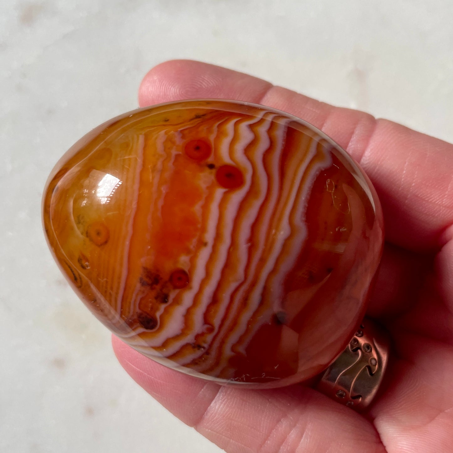 Sardonyx palm stone 5.5CM