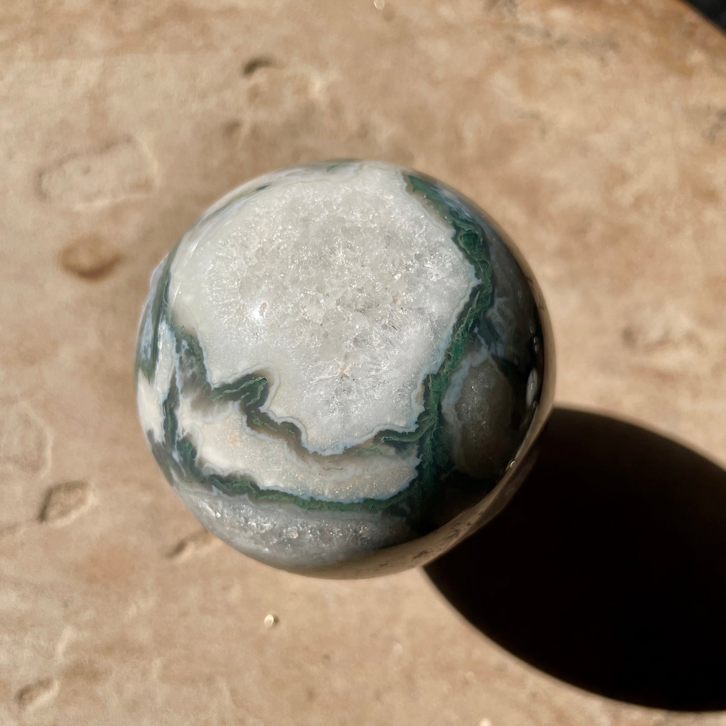 Moss Agate Sphere 6CM