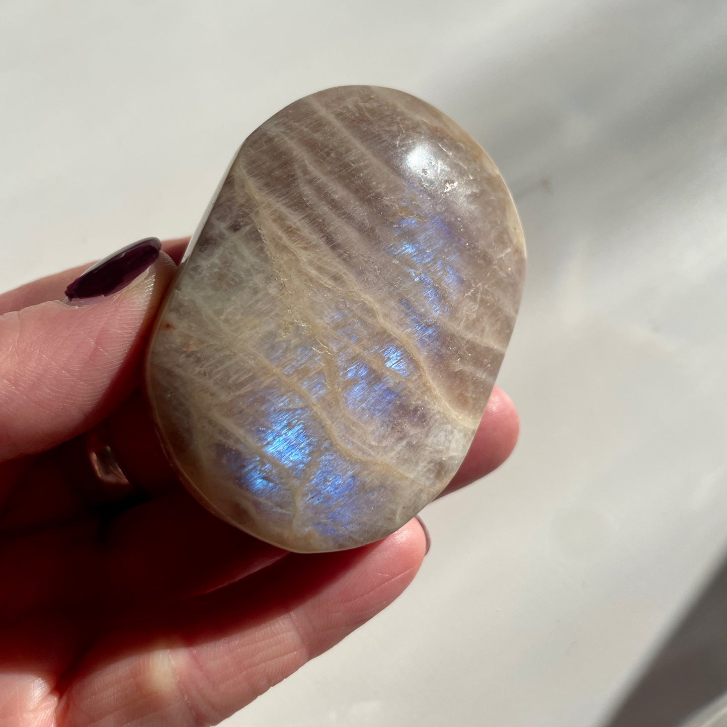 Moonstone Palm stone 5CM