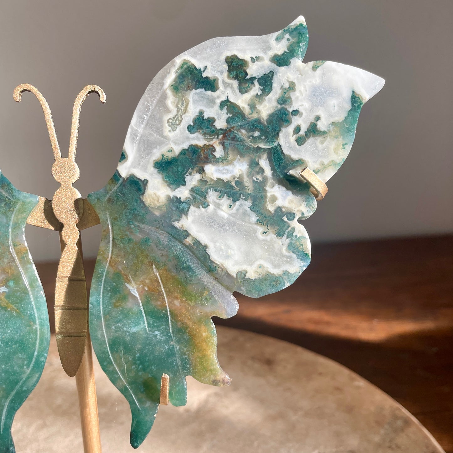 Moss Agate Butterfly wings
