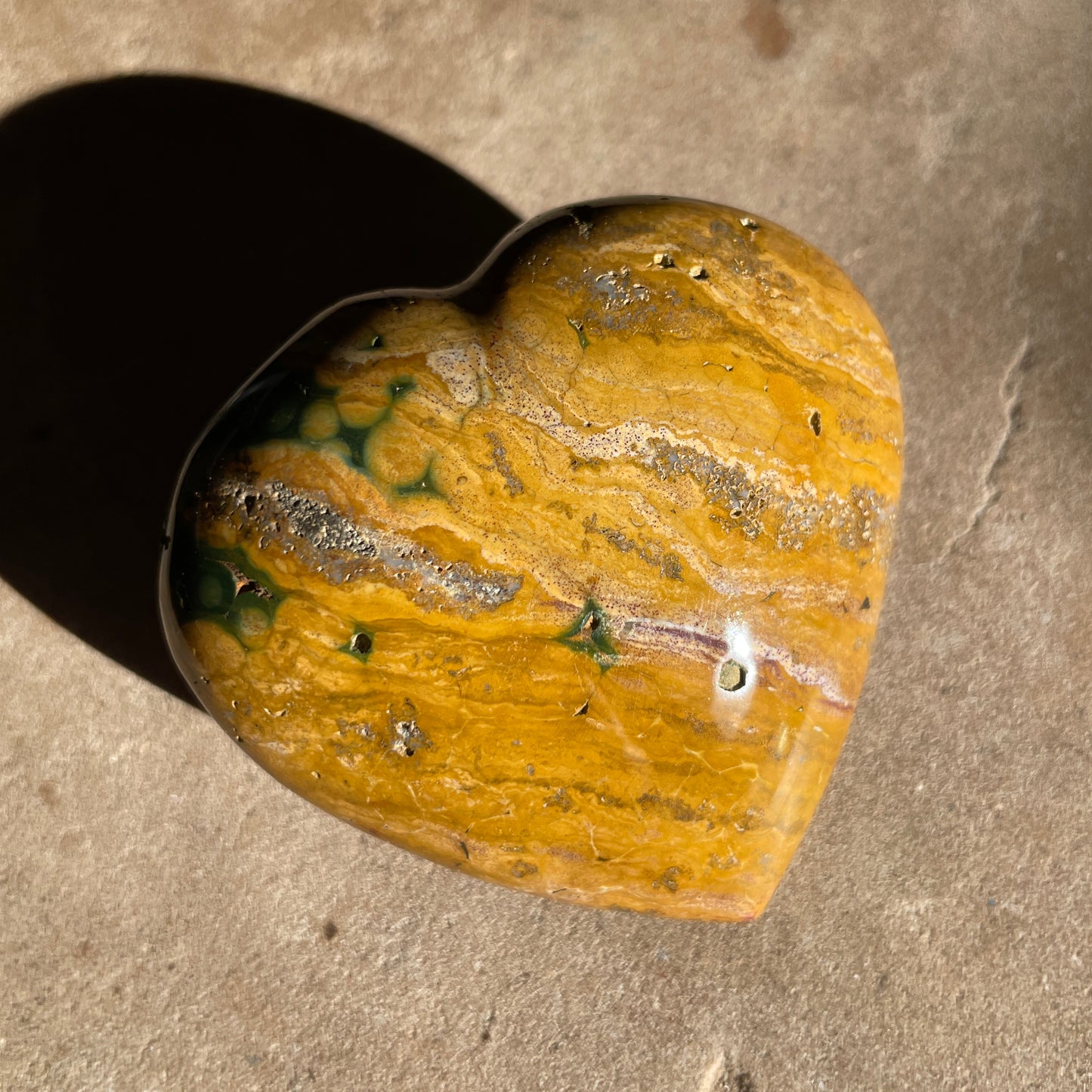 Ocean Jasper heart 6CM -OJ5