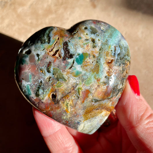Ocean Jasper heart 7CM OJ1