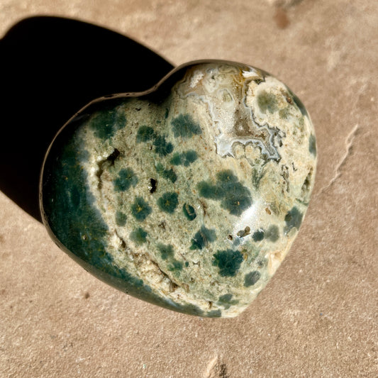 Ocean Jasper heart 6CM -OJ12