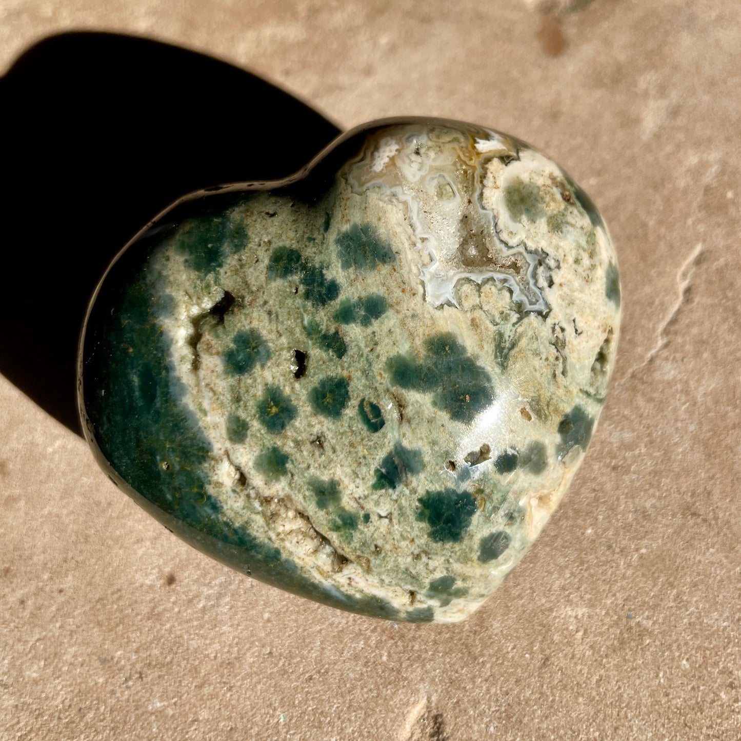 Ocean Jasper heart 6CM -OJ12