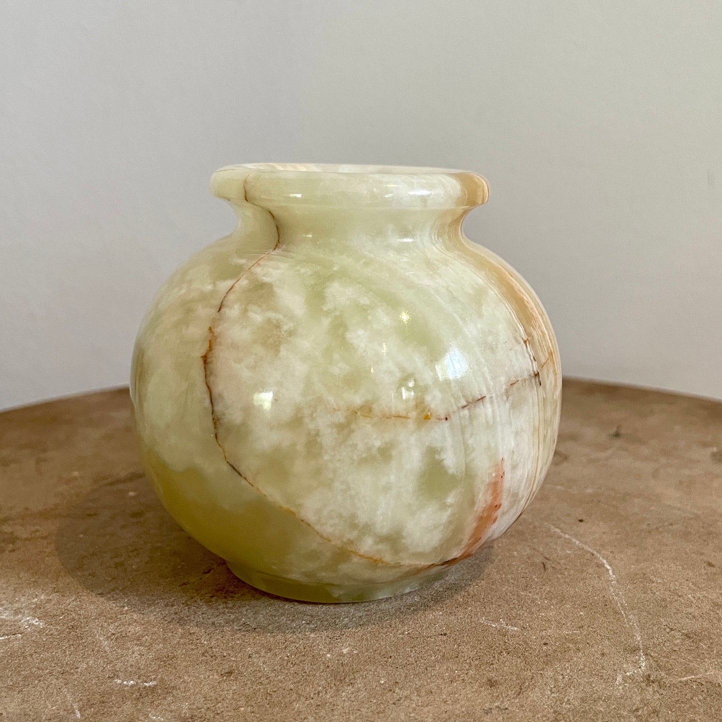 Green Onyx hand crafted Vase 7CM