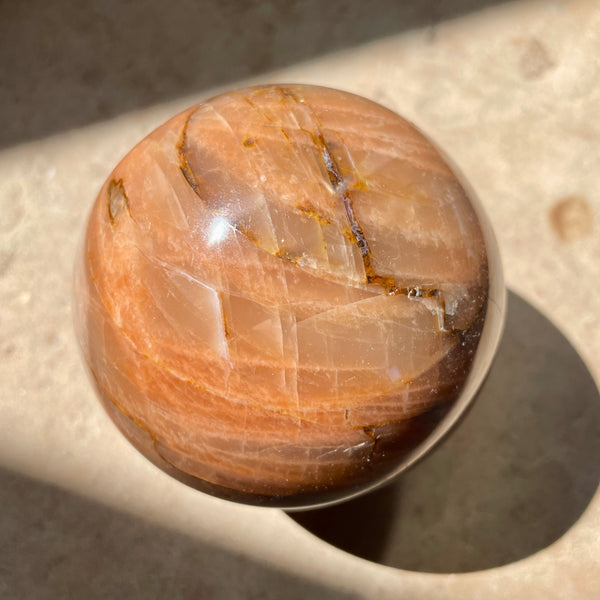 Peach Moonstone Sphere 7CM