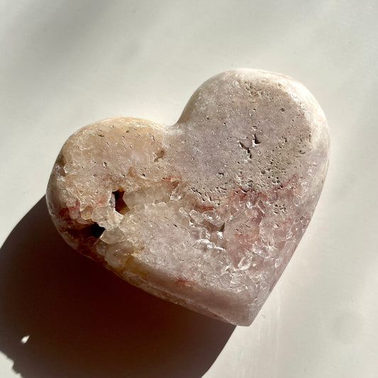 Pink Amethyst heart 7CM