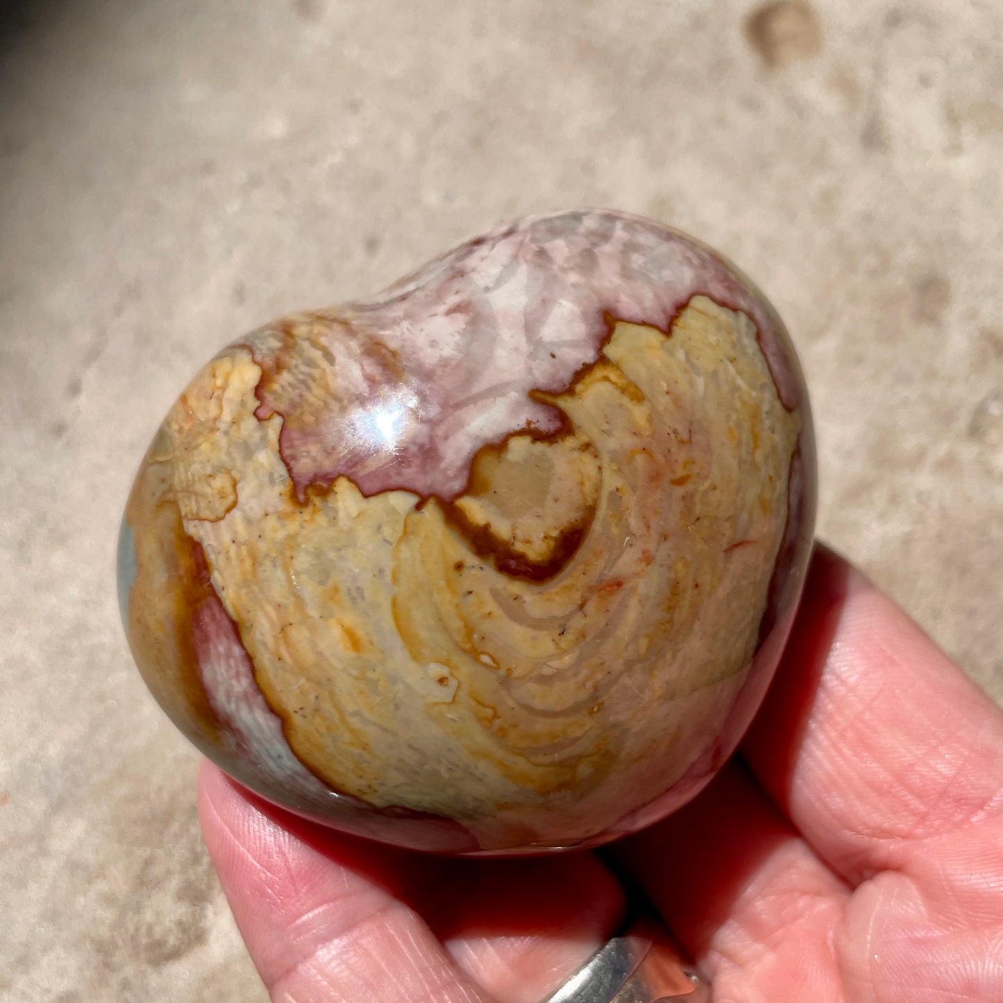 Polychrome Jasper Heart 7CM
