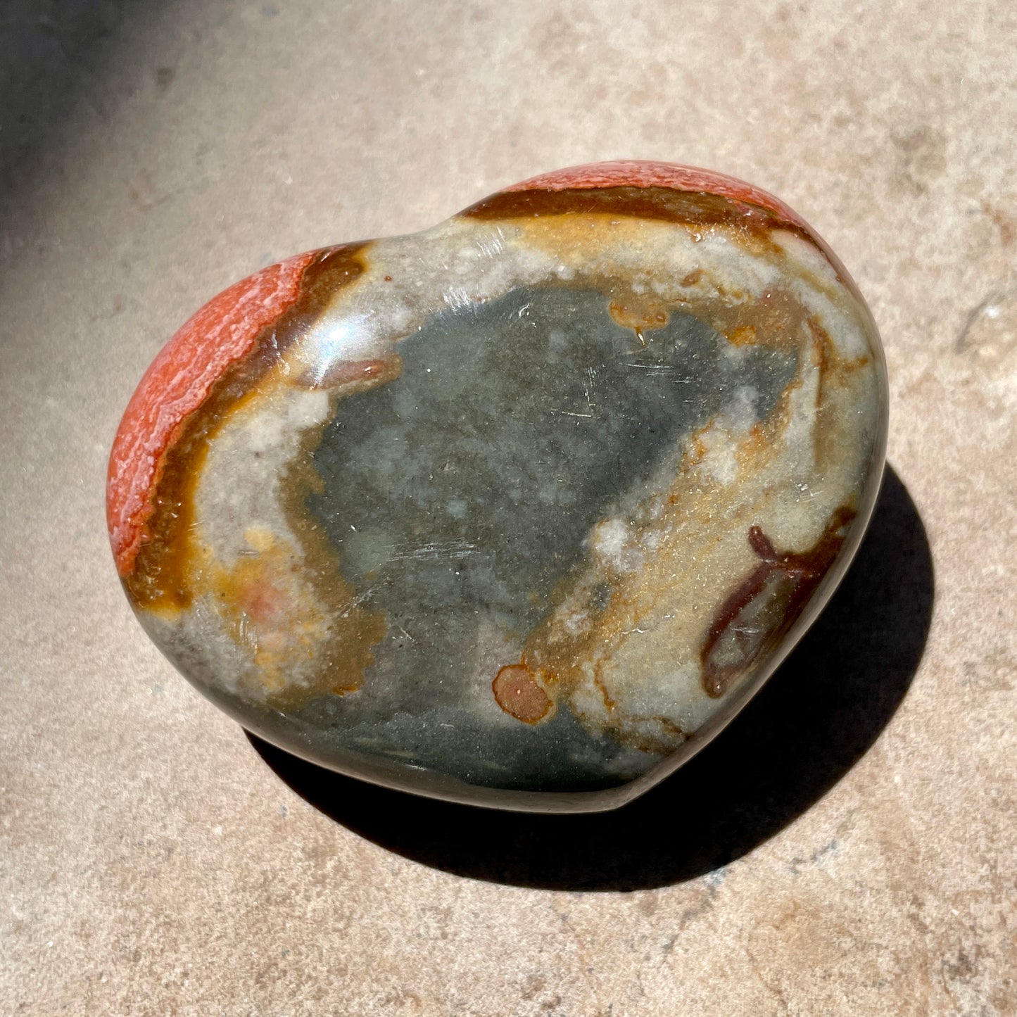 Polychrome Jasper Heart 6CM