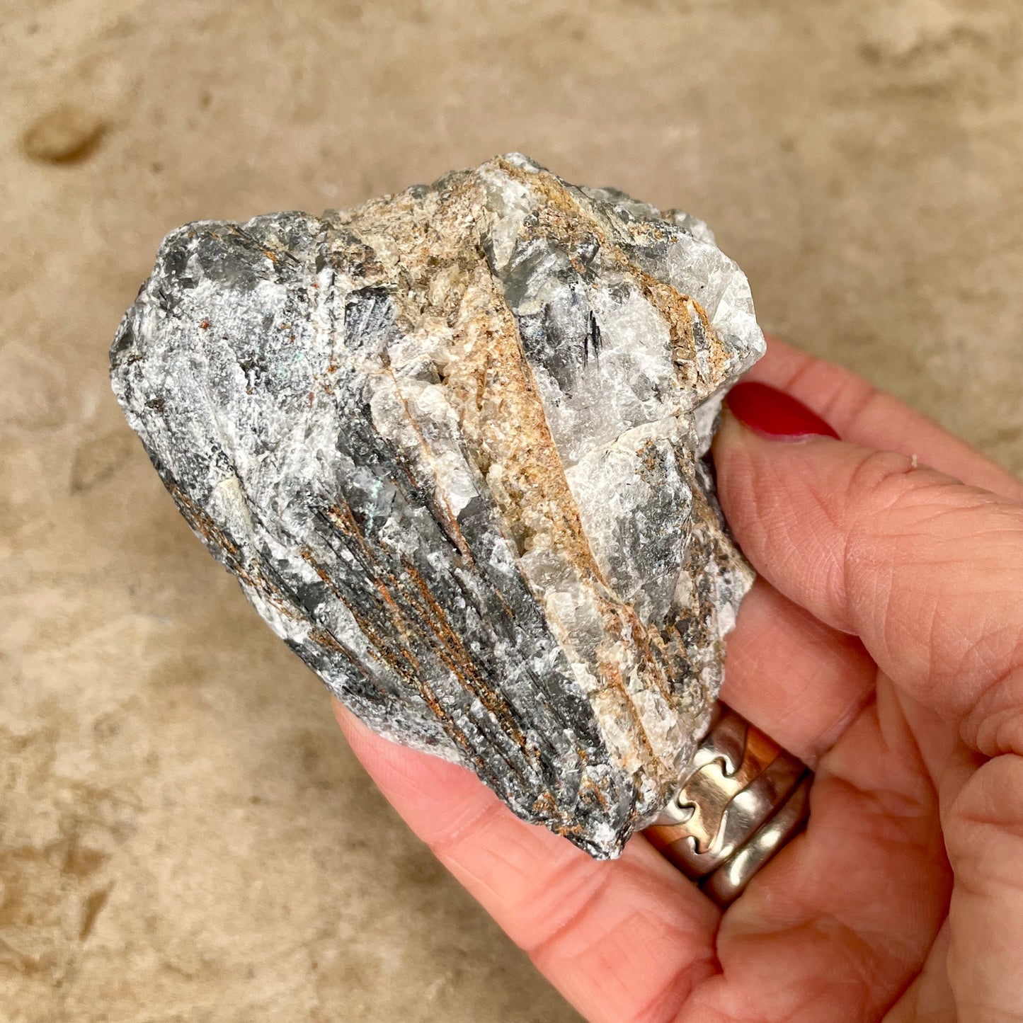Black Tourmalinated Quartz Natural T4