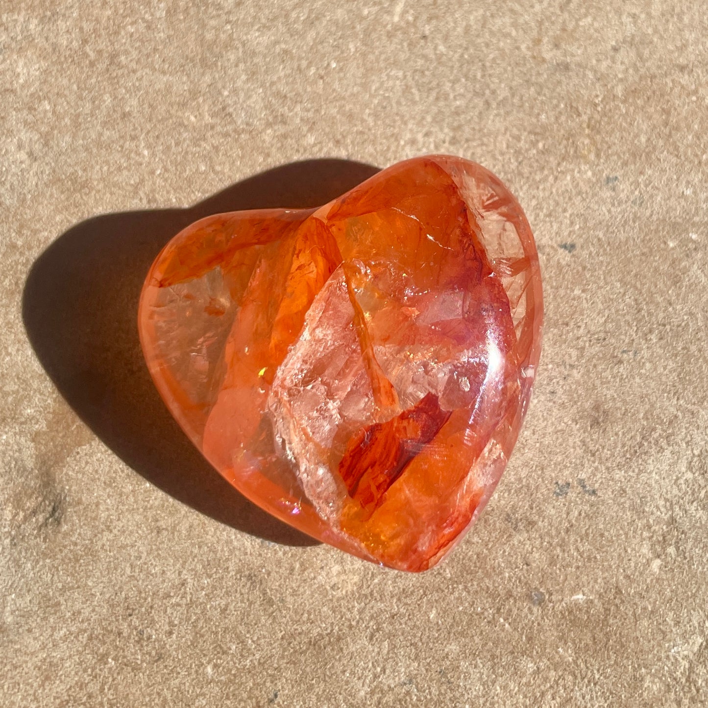 Fire Quartz Heart 3.5CM