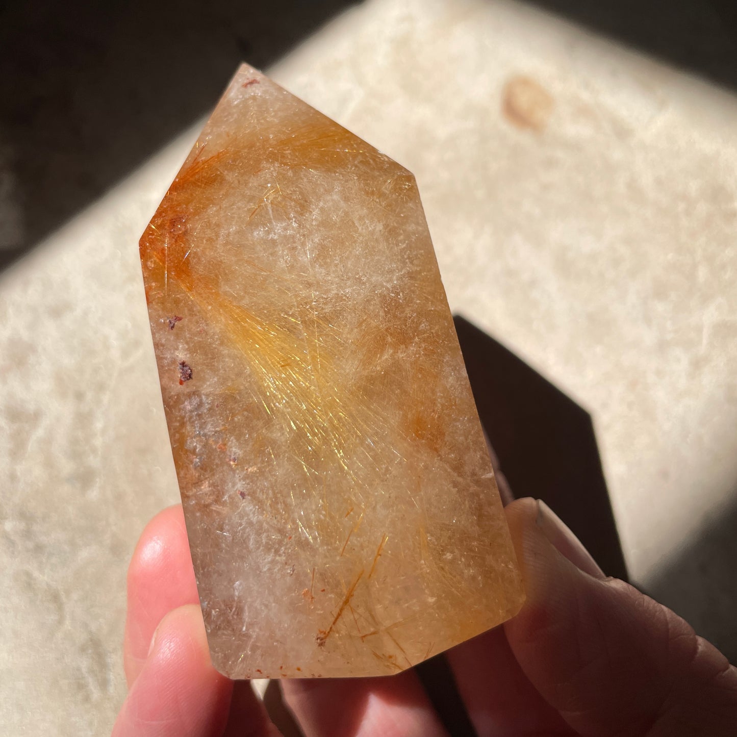 Golden Rutile Tower with copper 7.5CM