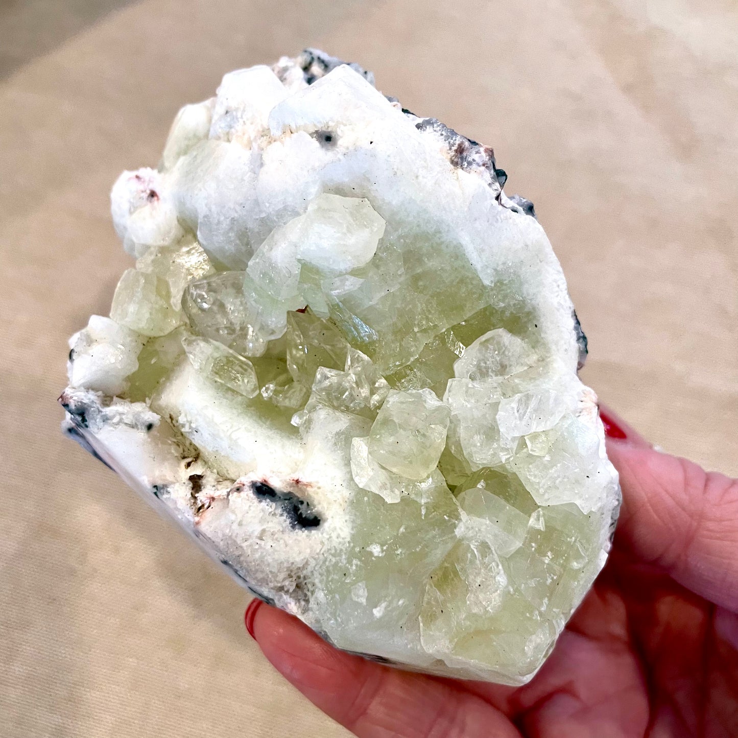 Apophyllite green Cluster