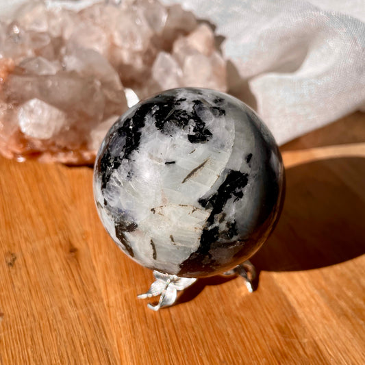 Rainbow Moonstone Sphere - 381g