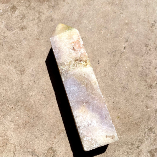 Pink Amethyst Tower with druzy 8.5cm