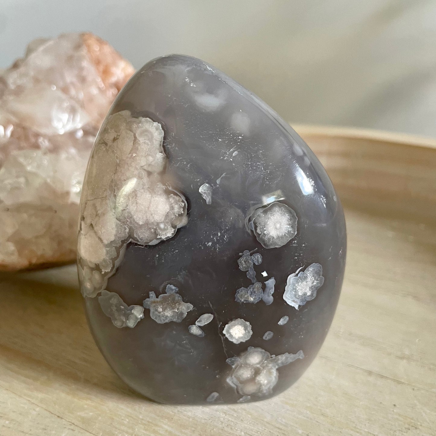 Flower Agate Dark Free Form 10CM