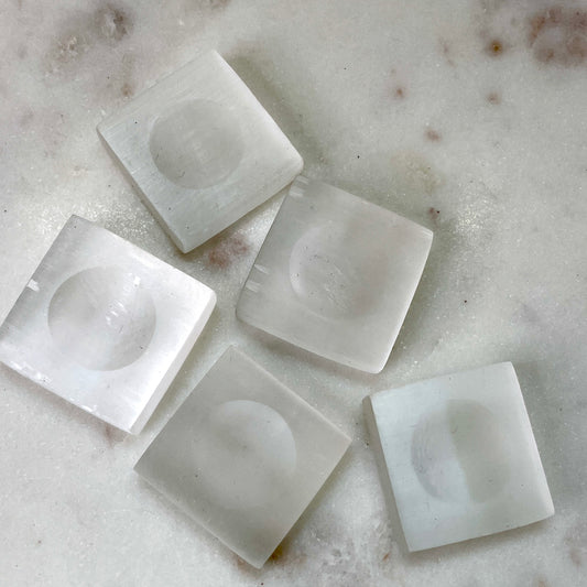 Selenite sphere stand - Square