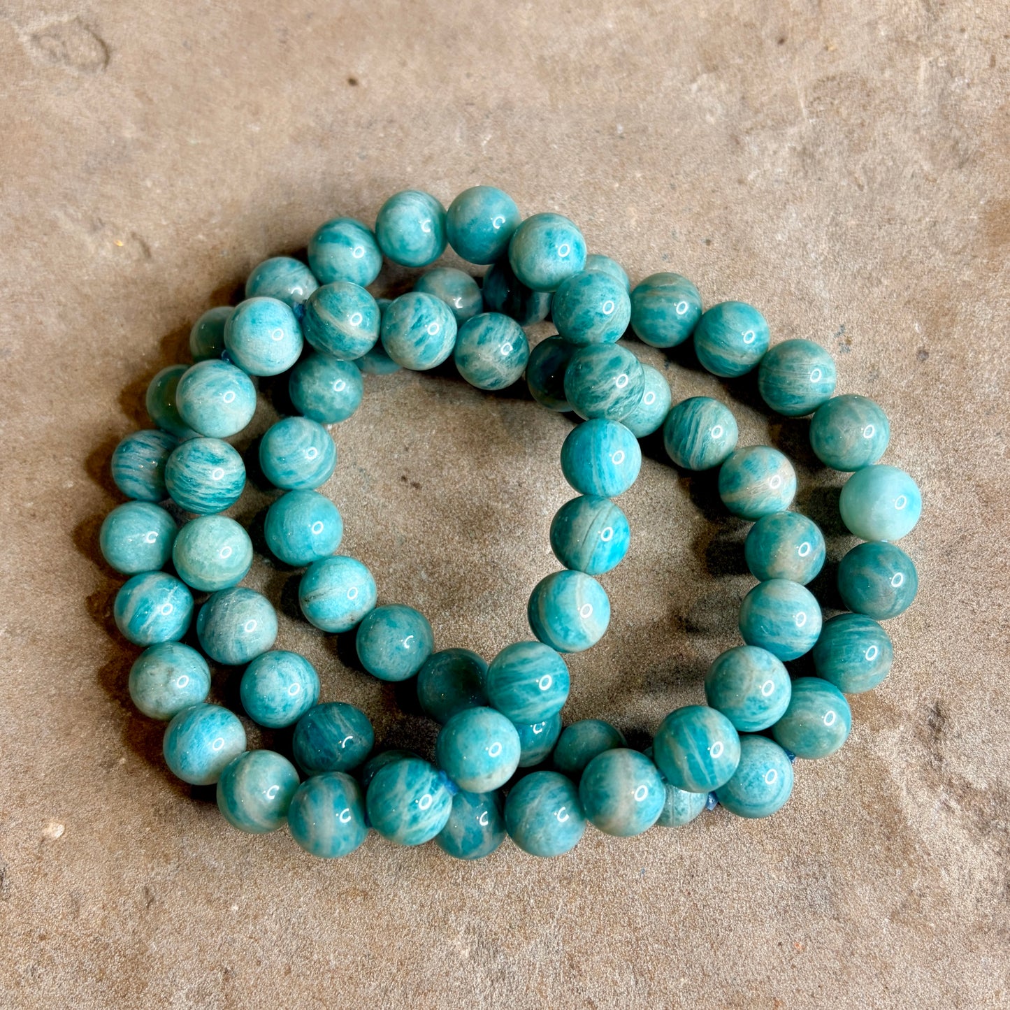 Amazonite Crystal Bead Bracelet