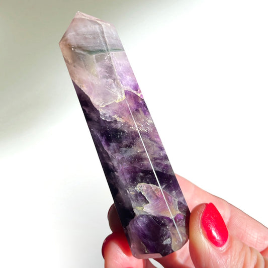 Chevron Amethyst Tower 9CM