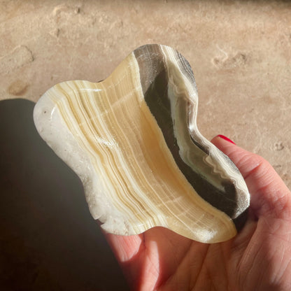 Zebra Aragonite trinket bowl