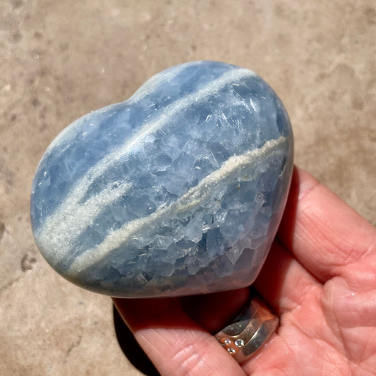 Blue Calcite Heart 7CM