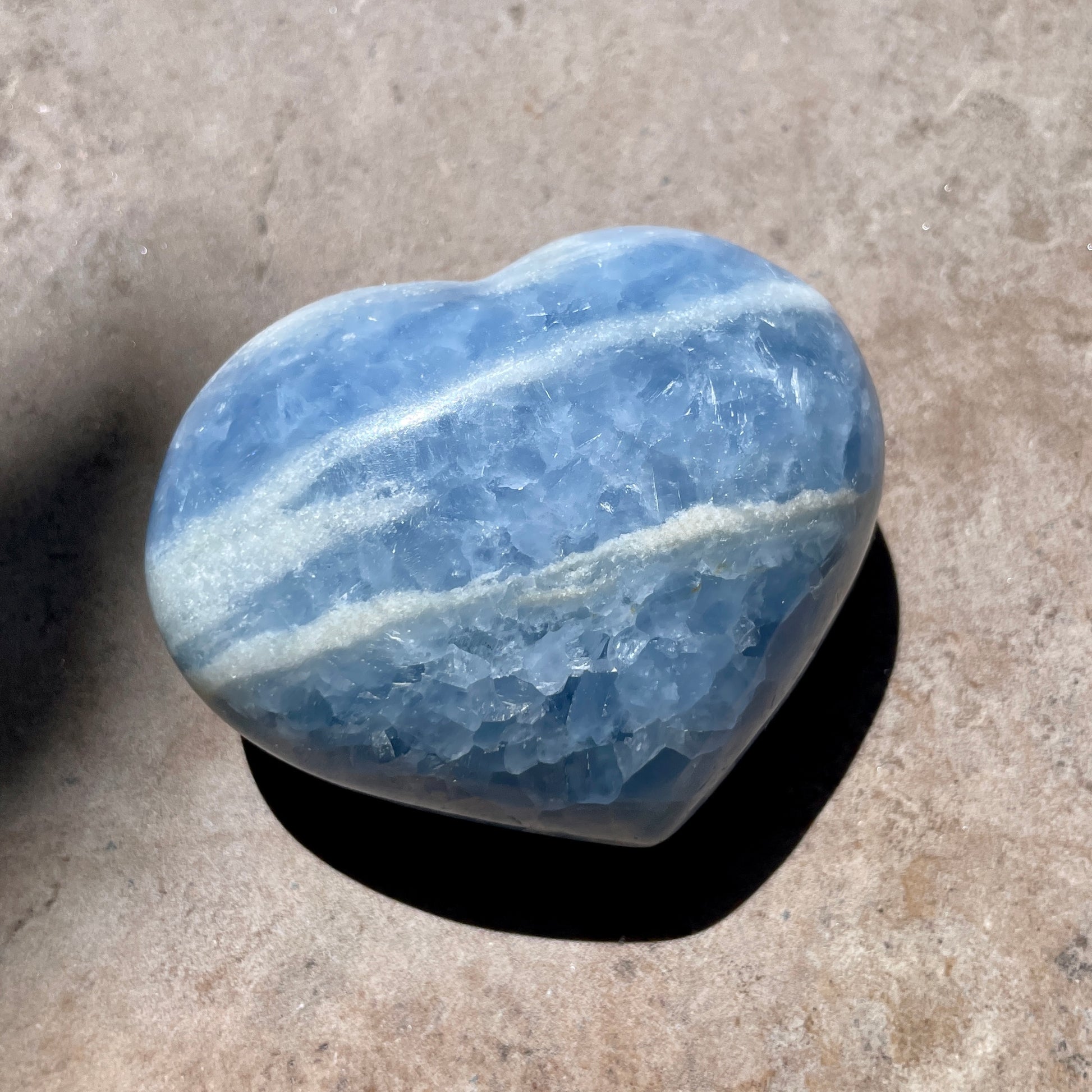 Blue Calcite Heart 7CM