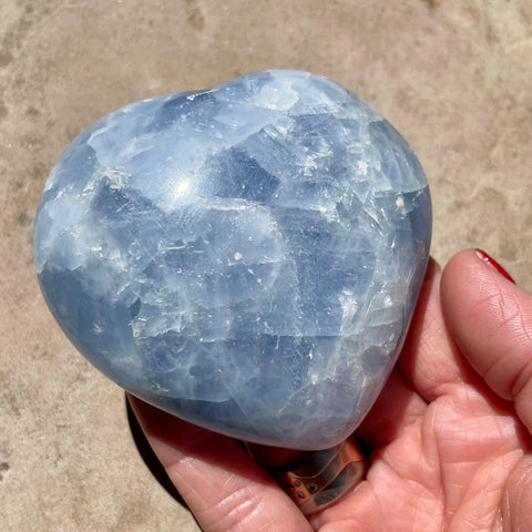 Blue Calcite Heart 8CM
