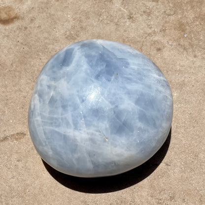 Blue Calcite Palm stone  6CM