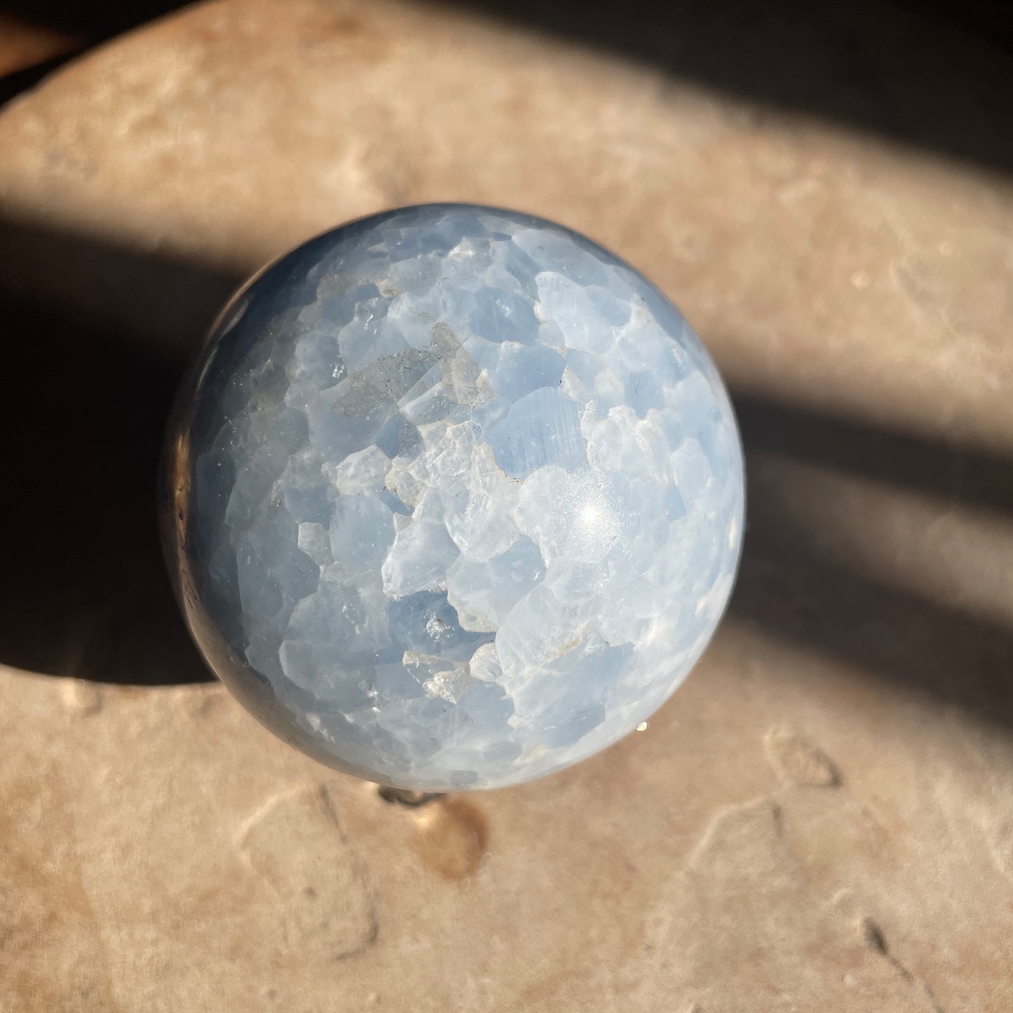Blue Calcite Sphere 6.5CM