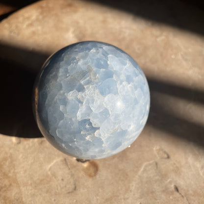 Blue Calcite Sphere 6.5CM
