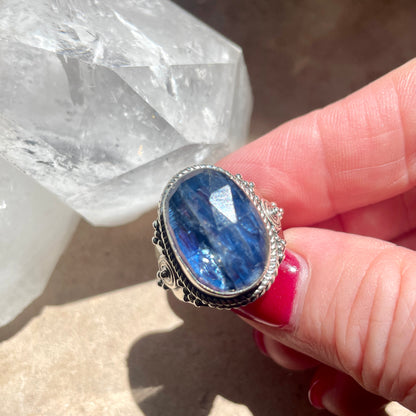 Kyanite ring | 925 Silver | Size 8
