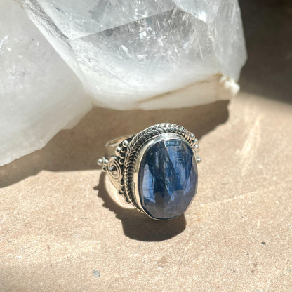 Kyanite ring | 925 Silver | Size 8