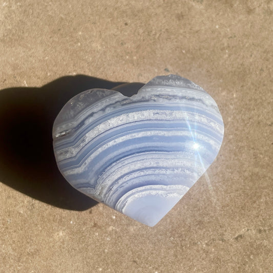Blue Lace Agate heart 4CM