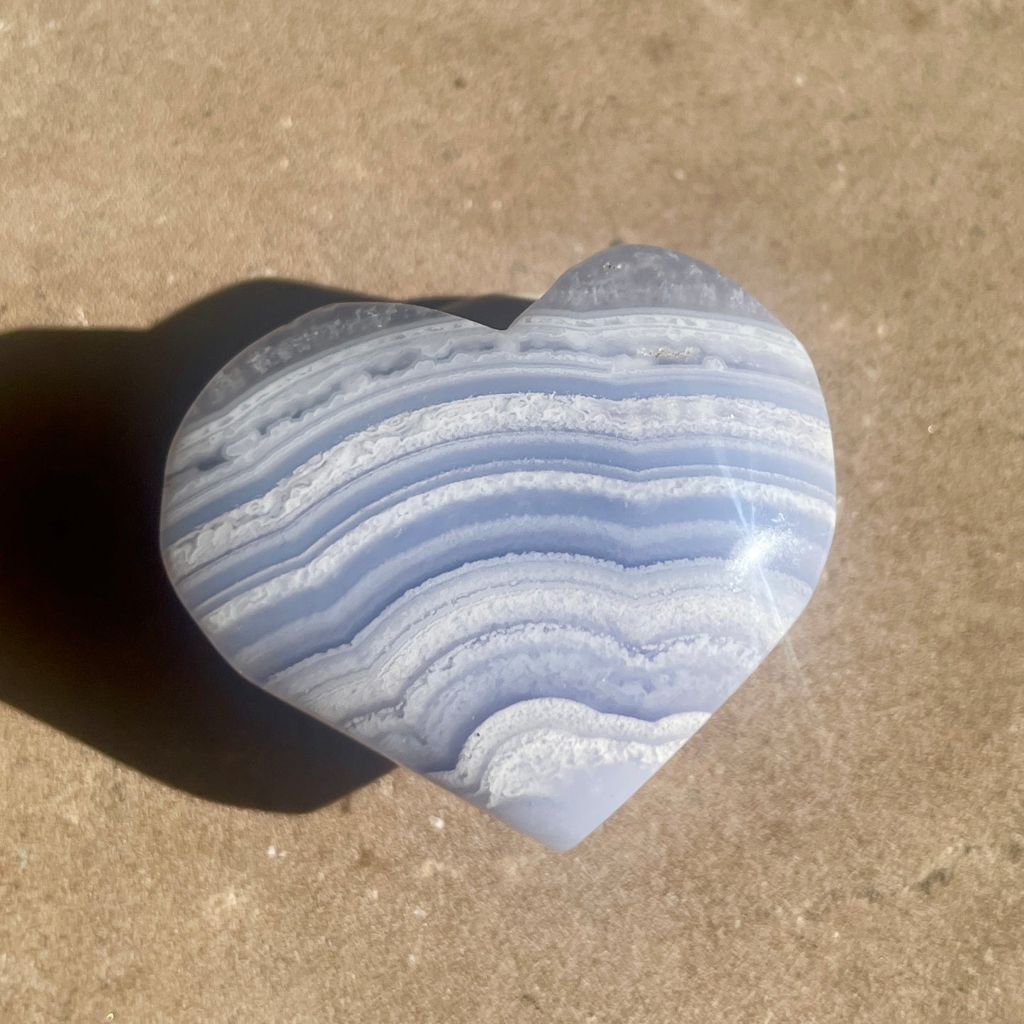 Blue Lace Agate heart 4CM