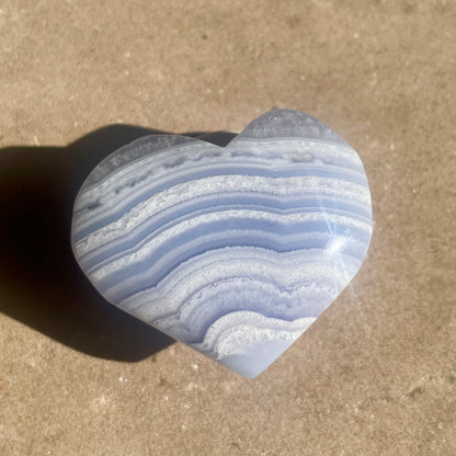 Blue Lace Agate heart 4CM