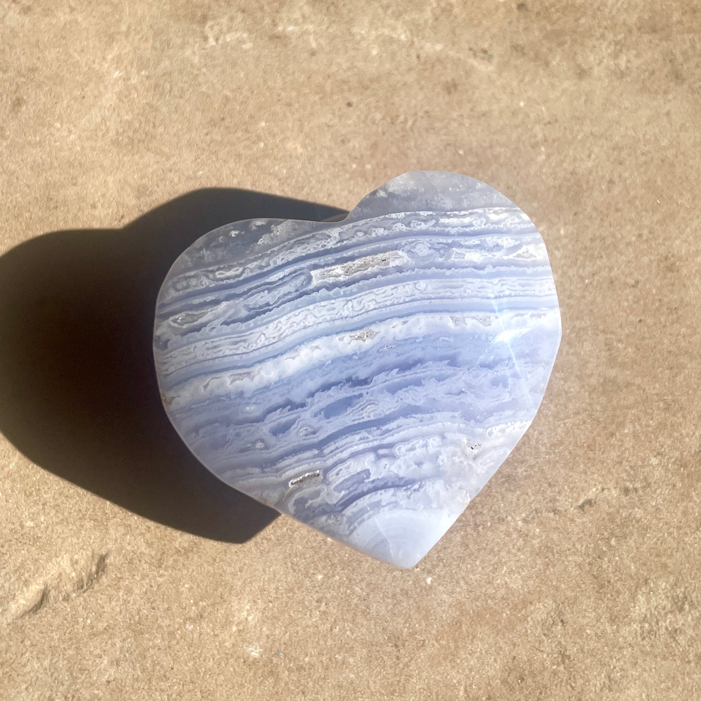 Blue Lace Agate heart 5CM