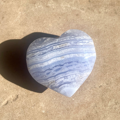 Blue Lace Agate heart 5CM