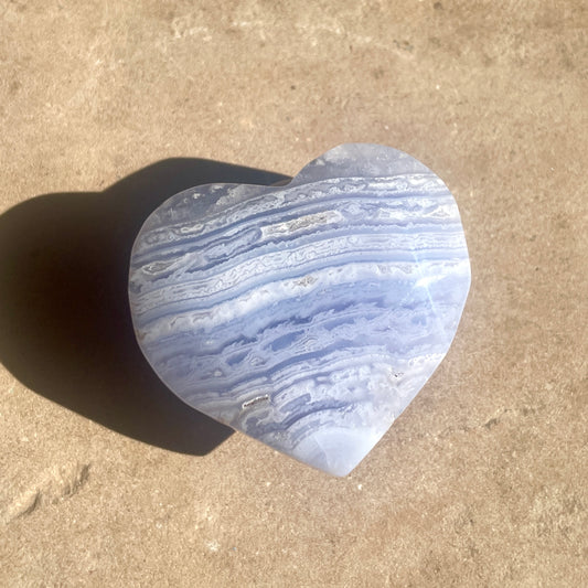 Blue Lace Agate heart 5CM