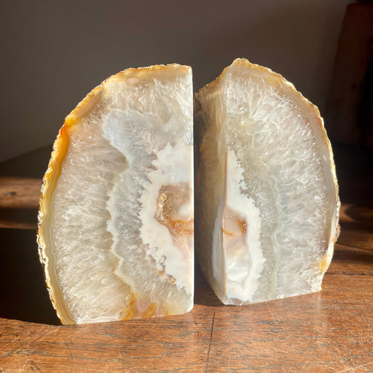 Brazilian Agate Bookends